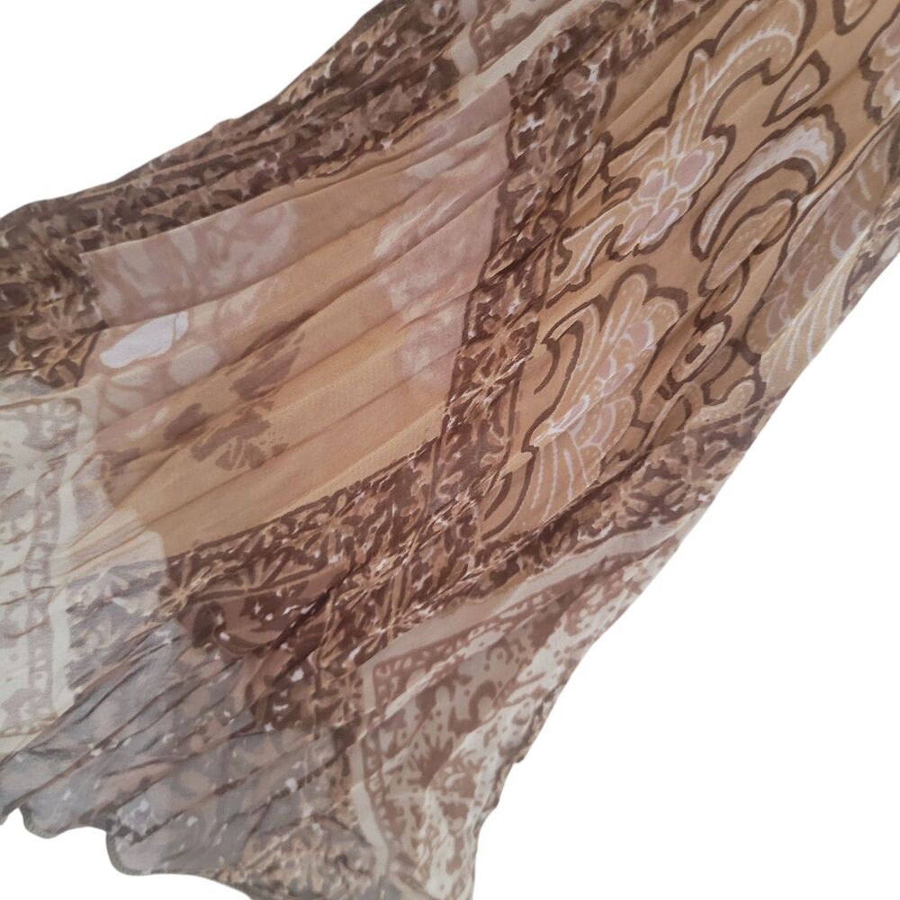 Y2K Sheer Boho Blouse Women's Medium Brown Bell Sleeve Whimsigoth Fairy Zoompy - Picture 6 of 9
